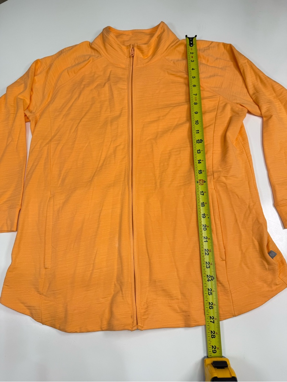 T for Talbots Zip-Front Bomber Jacket in sherbet Orange NWOT - Picture 3 of 9